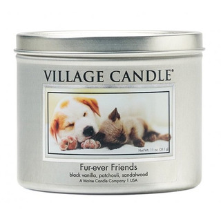 Village Candle Malá vonná svíčka v plechu Fur-ever Friends - Nejlepší kamarádi