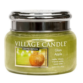 Village Candle Malá vonná svíčka ve skle Glam Apple 262g - Šťavnaté jablko