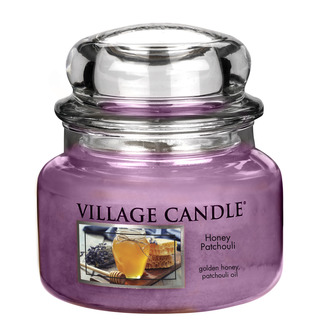 Village Candle Malá vonná svíčka ve skle Honey Patchouli 262g - Med a pačuli