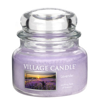 Village Candle Malá vonná svíčka ve skle Lavender 262g - Levandule