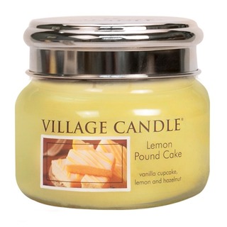 Village Candle Malá vonná svíčka ve skle Lemon Pound Cake 262g - Citronový koláč