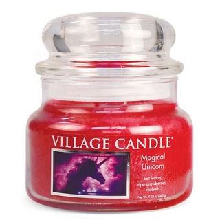 Village Candle Malá vonná svíčka ve skle Magical Unicorn 262g - Magický jednorožec