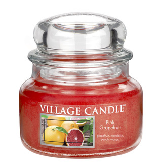 Village Candle Malá vonná svíčka ve skle Pink Grapefruit 262g - Růžový grapefruit