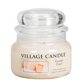 Village Candle Malá vonná svíčka ve skle Powder Fresh 262g - Pudrová svěžest