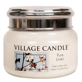 Village Candle Malá vonná svíčka ve skle Pure Linen 262g - Čisté prádlo