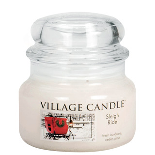 Village Candle Malá vonná svíčka ve skle Sleigh Ride 262g - Zimní vyjížďka