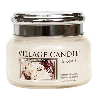 Village Candle Malá vonná svíčka ve skle Snoconut 262g - Kokosový sníh