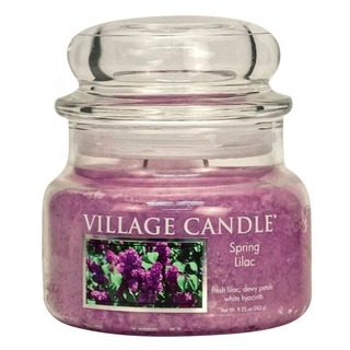 Village Candle Malá vonná svíčka ve skle Spring Lilac 262g - Jarní šeřík