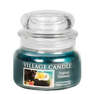 Village Candle Malá vonná svíčka ve skle Tropical Getaway 262g - Víkend v tropech