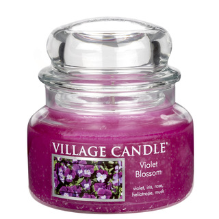 Village Candle Malá vonná svíčka ve skle Violet Blossom 262g - Fialky