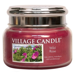 Village Candle Malá vonná svíčka ve skle Wild Rose 262g - Divoká růže