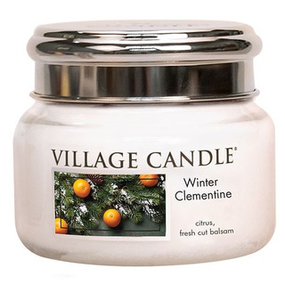 Village Candle Malá vonná svíčka ve skle Winter Clementine 262g - Sváteční mandarinka