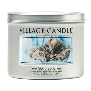 Village Candle Malá vonná svíčka v plechu You Gotta Be Kitten - Koťátko