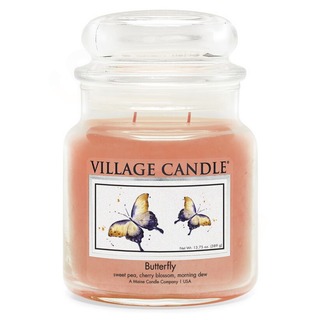 Village Candle Střední vonná svíčka ve skle Butterfly 397g - Motýl