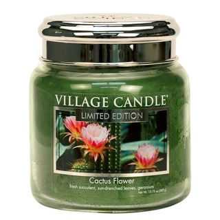 Village Candle Střední vonná svíčka ve skle Cactus Flower 397g