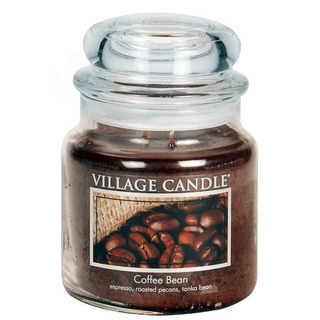 Village Candle Střední vonná svíčka ve skle Coffee Bean 397g - Zrnková káva