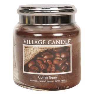 Village Candle Střední vonná svíčka ve skle Coffee Bean 397g - Zrnková káva