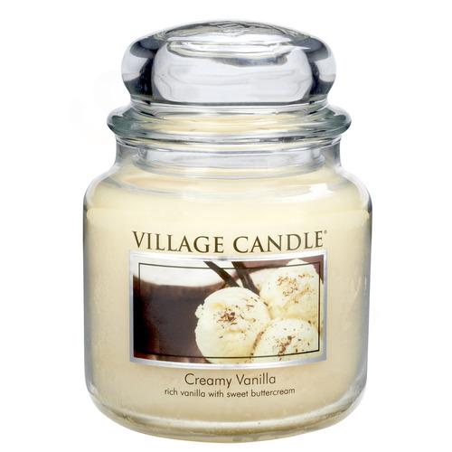 Střední vonná svíčka ve skle Creamy Vanilla 397g - Vanilková zmrzlina