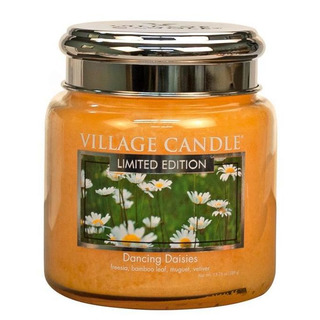 Village Candle Střední vonná svíčka ve skle Dancing Daisies 397g - Tančící sedmikrásky