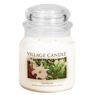 Village Candle Střední vonná svíčka ve skle Gardenia 397g - Gardénie