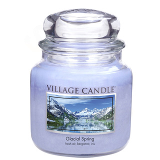 Village Candle Střední vonná svíčka ve skle Ledovcový vánek 397g - Glacial Spring