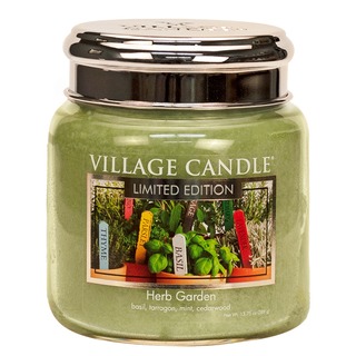 Village Candle Střední vonná svíčka ve skle Herb Garden 397g
