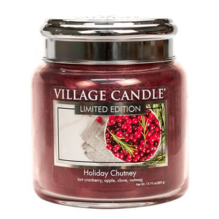 Village Candle Střední vonná svíčka ve skle Holiday Chutney 397g - Sváteční čatní