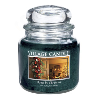 Village Candle Střední vonná svíčka ve skle Home for Christmas 397g - Kouzlo Vánoc