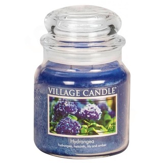 Village Candle Střední vonná svíčka ve skle Hydrangea 397g - Hortenzie