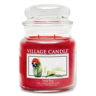 Village Candle Střední vonná svíčka ve skle Lady Bug 397g - Beruška