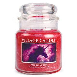 Village Candle Střední vonná svíčka ve skle Magical Unicorn 397g - Magický jednorožec
