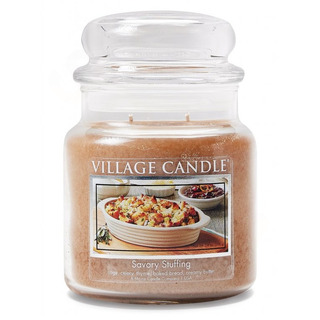 Village Candle Střední vonná svíčka ve skle Savory Stuffing 397g - Sváteční nádivka