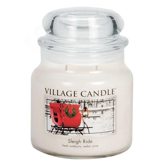 Village Candle Střední vonná svíčka ve skle Sleigh Ride 397g - Zimní vyjížďka