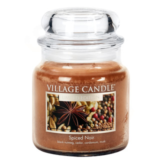 Village Candle Střední vonná svíčka ve skle Spiced Noir 397g - Koření života