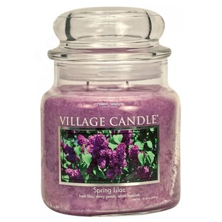 Village Candle Střední vonná svíčka ve skle Spring Lilac 397g - Jarní šeřík