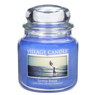 Village Candle Střední vonná svíčka ve skle Summer Breeze 397g - Letní vánek