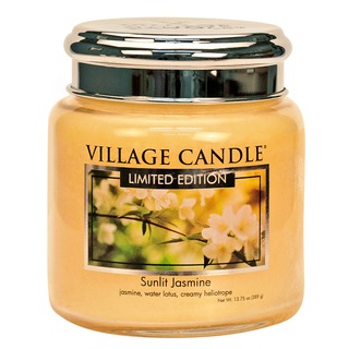 Village Candle Střední vonná svíčka ve skle Sunlit Jasmine 397g
