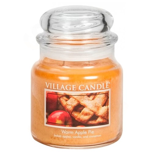 Střední vonná svíčka ve skle Warm Apple Pie 397g - Jablečný koláč