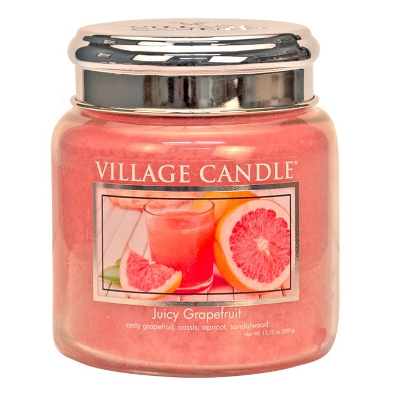 Village Candle Střední vonná svíčka ve skle Juicy Grapefruit 397g