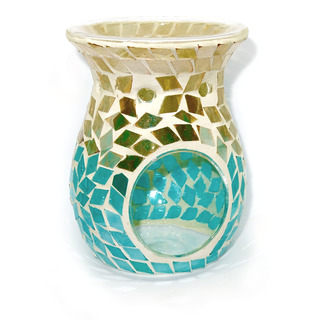 Village Candle Aromalampa Gold & Turquoise