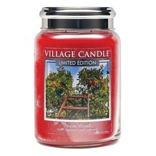 Village Candle Velká vonná svíčka ve skle Apple Wood 645g - Jabloňové dřevo