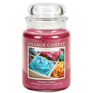 Village Candle Velká vonná svíčka ve skle Autumn Colors 645g - Barvy podzimu