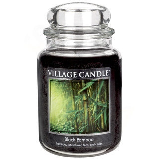 Village Candle Velká vonná svíčka ve skle Black Bamboo 645g - Bambus