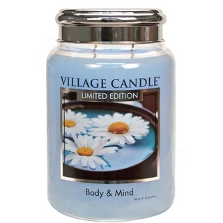 Village Candle Velká vonná svíčka ve skle Body and Mind 645g