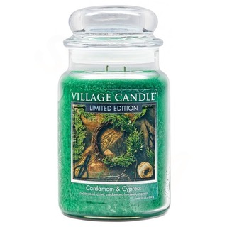 Village Candle Velká vonná svíčka ve skle Cardamom and Cypress 645g - Kardamon a cypřiš