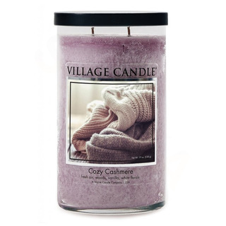 Velká vonná svíčka ve skle Cozy Cashmere 602g - Kašmírové pohlazení
