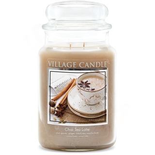 Village Candle Velká vonná svíčka ve skle Chai Tea Latte 645g