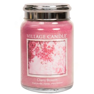 Village Candle Velká vonná svíčka ve skle Cherry Blossom 645g - Třešňový květ