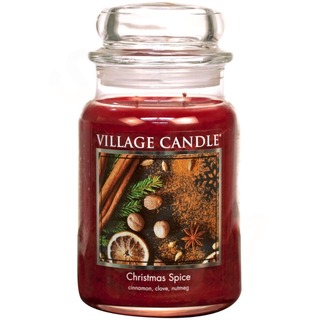 Village Candle Velká vonná svíčka ve skle Christmas Spice 645g - Vánoční koření