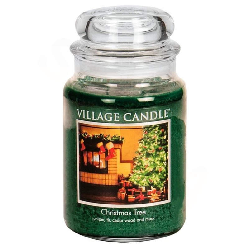 Village Candle Velká vonná svíčka ve skle Christmas Tree 645g - Vánoční stromeček